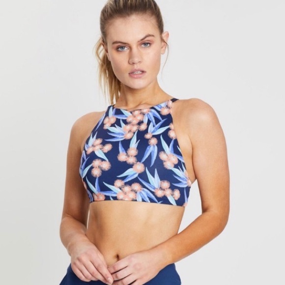 Patagonia Las Flores New Navy Bikini Top - Picture 7 of 7